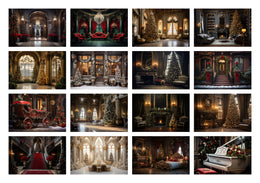 300 Vintage Christmas Backgrounds, Photoshop Digital Background, Christmas background, Photoshop Overlays, Massive Christmas Bundle