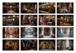 300 Vintage Christmas Backgrounds, Photoshop Digital Background, Christmas background, Photoshop Overlays, Massive Christmas Bundle