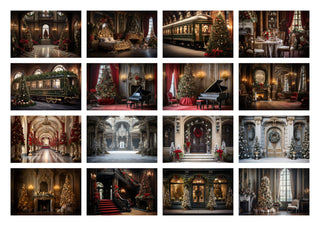 300 Vintage Christmas Backgrounds, Photoshop Digital Background, Christmas background, Photoshop Overlays, Massive Christmas Bundle