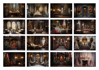 300 Vintage Christmas Backgrounds, Photoshop Digital Background, Christmas background, Photoshop Overlays, Massive Christmas Bundle