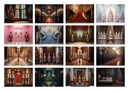 250 Christmas Nutcracker Digital Photography Background Bundle, Holiday Kids & Family Creative Prop, Xmas Card, Photoshop Template