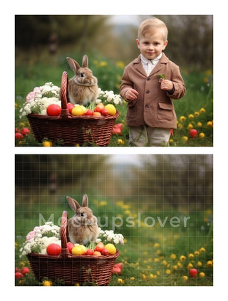 100 Easter Bunnies Digital Backdrops For Kids, Outdoor Spring Garden Bunnies Background, Easter Photoshop Composite, Easter Mega Bundle