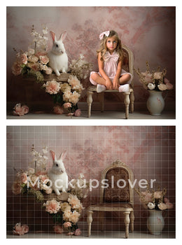 100 Vintage Bunnies Digital Backdrops, Easter Rabbit/Bunnies Background, Vintage Rabbit, Easter Mega Bundle, Easter Photoshop Composite