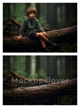 Deep Forest Digital Backgrounds: 100 Nature Photography Overlays (Digital Download)