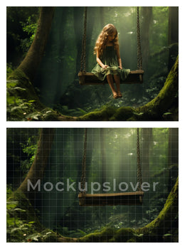 Deep Forest Digital Backgrounds: 100 Nature Photography Overlays (Digital Download)