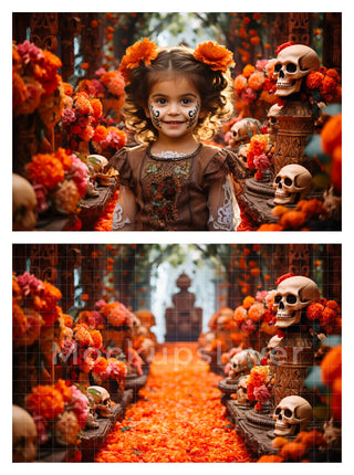 200 Day of The Dead Mexican Digital Backgrounds, Mexican Mega Bundle, Wallpaper Backgrounds, La Catrina, Sugar Skulls, Marigold, Graveyard