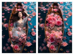 Floral Boats Digital Backdrops Bundle, Boat Backgrounds, Maternity Photoshop Backdrop Overlays, Studio Backdrop Overlays, Fine Art Textures