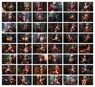 100 Black Santa Digital Background Bundle, African Santa Backdrop, Xmas Kids Photo Prop, Photo Editing, Photoshop Template, Digital Download