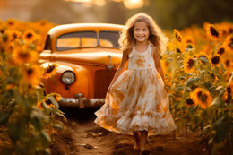 sunflower field digital backdrop for portrait photography, summer scene, floral background, photo edit, prop, composite