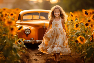 sunflower field digital backdrop for portrait photography, summer scene, floral background, photo edit, prop, composite