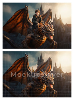 100 Mystical Dragon Digital Backdrops: Kids Photography (Digital Download)