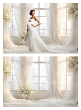 White Curtains Digital Backdrops, Studio Digital Backgrounds, Maternity Backdrops, Wedding backdrops, Photoshop Overlays