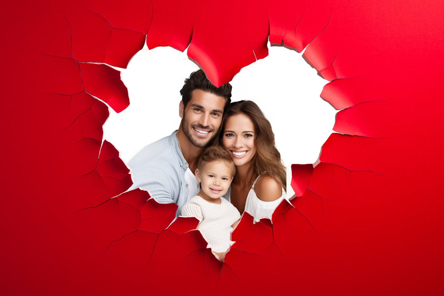 valentine's day heart scene for photography, digital download, photoshop overlay