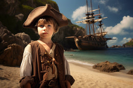 100 Pirate Background Bundle, Pirate Ship on the Beach, Ocean, Photography Composite, Kids Prop, Photoshop Template, Digital Download