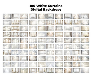 White Curtains Digital Backdrops, Studio Digital Backgrounds, Maternity Backdrops, Wedding backdrops, Photoshop Overlays