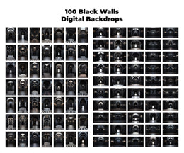 100 Black Walls Digital Backdrop, Dark Canvas Digital Backdrops, Maternity Digital Backdrops for Photoshop Composites, digital download