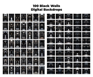 100 Black Walls Digital Backdrop, Dark Canvas Digital Backdrops, Maternity Digital Backdrops for Photoshop Composites, digital download