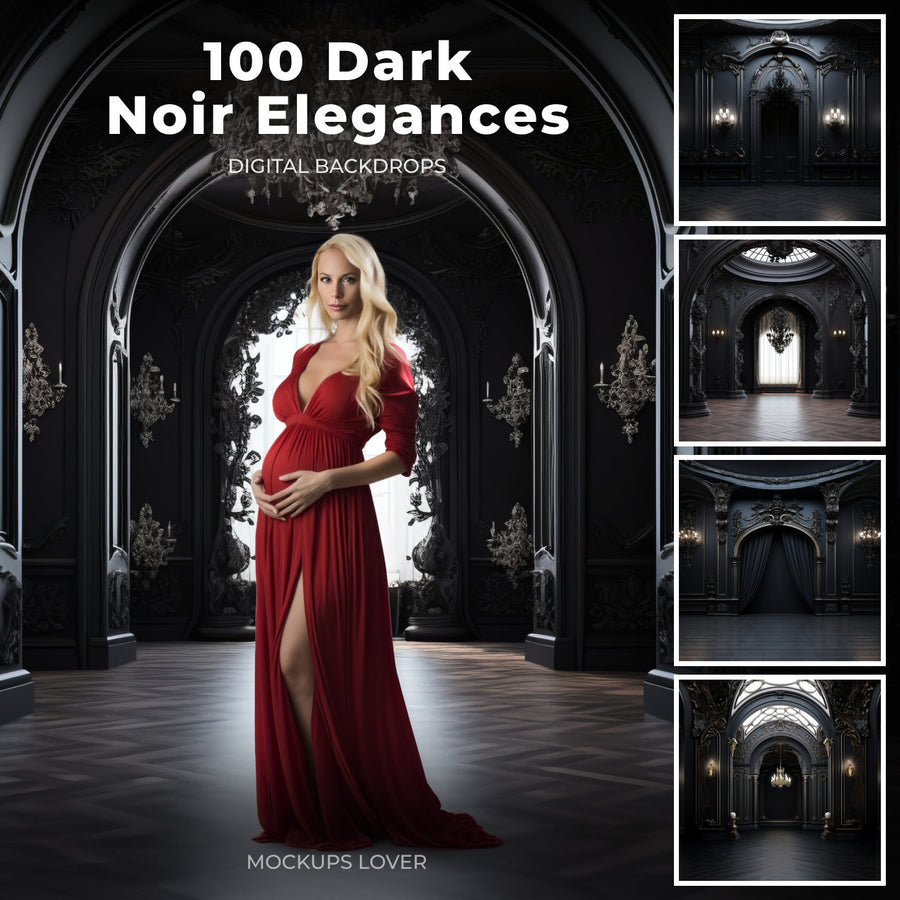 scene of a black interior wall backdrop for photoshop composites, perfect for maternity and studio photography