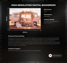 200 Romantic Pink Truck Digital Backdrops, Boho Wedding, Maternity, Photography Composite, Photoshop Overlays, Valentine's Day