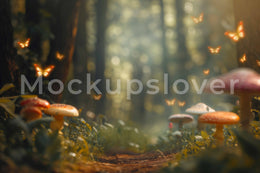 Enchanted Forest Digital Background, Magical Backdrop For Children Photography, Whimsical Autumn, Kids, Photoshop overlay, Fairy, Princess