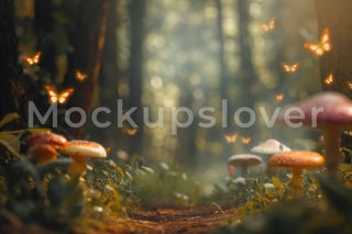 Enchanted Forest Digital Background, Magical Backdrop For Children Photography, Whimsical Autumn, Kids, Photoshop overlay, Fairy, Princess