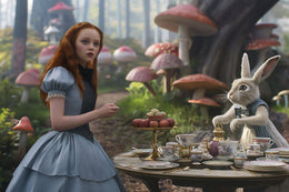 40 Alice in Wonderland Digital Background Bundle, Fine Art Portrait, Children Photography, Fairy Backdrop, Rabbit, Cat, Forest Whimsical