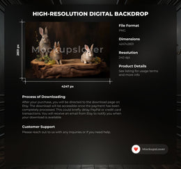 Rustic Easter Bunny Digital Backdrop, Easter Background, Easter Barn, Bunny Background, Digital Download, Pet, Child, Easter Rabbit, Photo