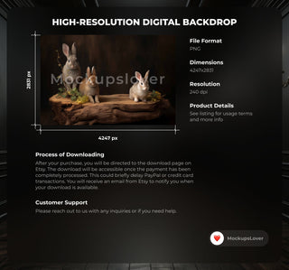 Rustic Easter Bunny Digital Backdrop, Easter Background, Easter Barn, Bunny Background, Digital Download, Pet, Child, Easter Rabbit, Photo