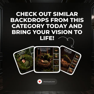 10 Newborn Digital Photography Backdrop Bundle, Forest Backgrounds, Nature Baby Boy Girl Prop, Wreath Nest, Green Leaves, Photoshop Template