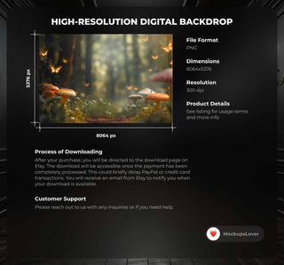 Enchanted Forest Digital Background, Magical Backdrop For Children Photography, Whimsical Autumn, Kids, Photoshop overlay, Fairy, Princess