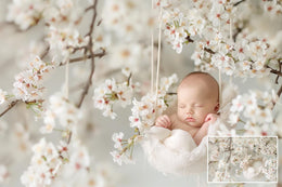 Newborn digital background, Cherry Tree Backdrop, Baby Fine Art photography, Creative Composite, Baby Digital Template, Spring Blossom