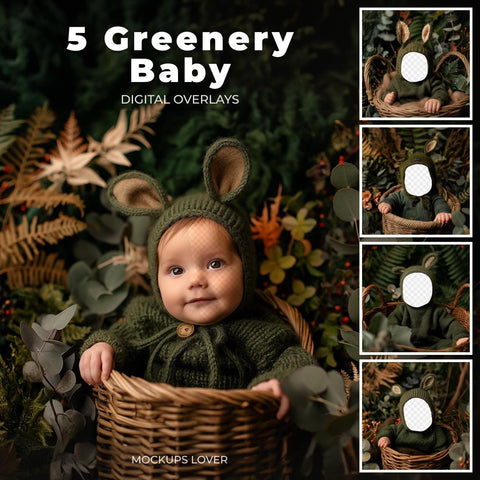 Newborn Digital Backdrop Photography, Face Insert Baby Digital Background Girl, Add face Digital Photo Prop Composite, Bunny Backdrop Photo