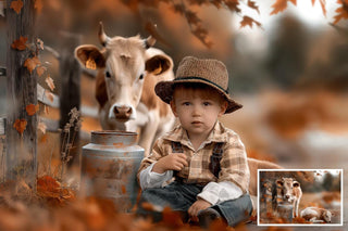 25 Farm Animal Digital Background Bundle, Rustic Photography Backdrop, Pig, Duck, Cow, Hen, Horse, Bear, Autumn Road, Instant Download