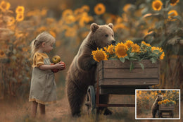 25 Farm Animal Digital Background Bundle, Rustic Photography Backdrop, Pig, Duck, Cow, Hen, Horse, Bear, Autumn Road, Instant Download