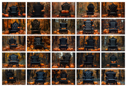 Fall Digital Background Photography, Autumn Armchair Backdrop Digital Photo, Outdoor Photoshoot, Pumpkins Harvest, Thanksgiving Prop
