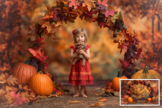 Autumn Digital Background Bundle, Fall Pumpkin Arches Digital Backdrops, Halloween Pumpkin Archway, Photo edit, Fall Leaves, Pumpkin Patch