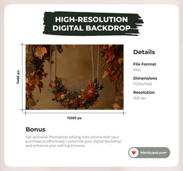Fall Newborn Digital Photography Background Bundle, Fall Leaves, Holiday Studio Baby Boy Girl Prop, Photoshop Composite, Rustic Vintage