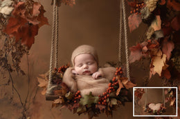 Fall Newborn Digital Photography Background Bundle, Fall Leaves, Holiday Studio Baby Boy Girl Prop, Photoshop Composite, Rustic Vintage