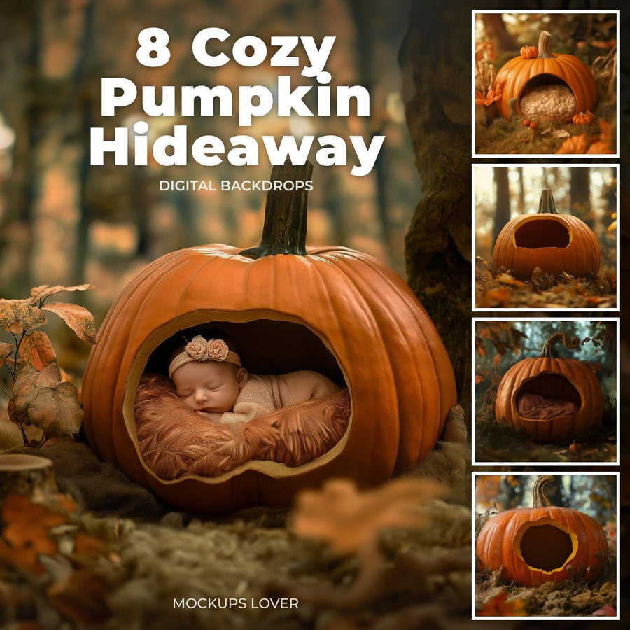 scene of a woodland background with autumn leaves, ideal for newborn photography sessions