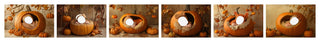 Newborn Fall Pumpkin Face Swap Digital Background Bundle, Face Insert, Add Face Creative Composite Studio Prop, Pumpkin Nest Backdrop