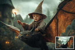 30 Halloween Digital Background Bundle, Dark Village, Flying Bat, Wizard, Woods, Town, Enchanted, Fantasy Backdrop Photography Kids Portrait