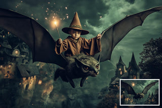 30 Halloween Digital Background Bundle, Dark Village, Flying Bat, Wizard, Woods, Town, Enchanted, Fantasy Backdrop Photography Kids Portrait