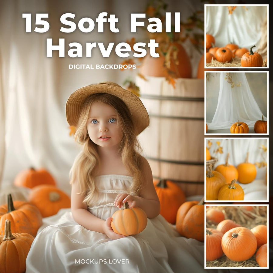 autumn landscape scene cover with fall leaves and rustic props for photo editing