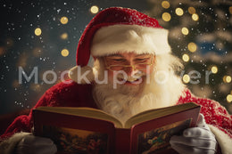 Christmas Digital Background, Santa Claus, Christmas Story Backdrop, Holiday Xmas Kids Portrait Prop, Winter Wonderland, Photoshop Template