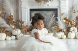 autumn pumpkin scene with leaves, perfect for fall photoshoots and baby portraits