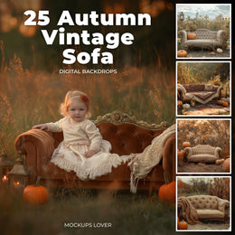 autumn meadow with pumpkins, perfect for family and kids portraits in a fall-inspired digital background for photo editing