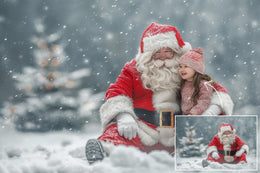 20 Christmas Digital Photography Background Bundle, Santa Backdrop, Kids Photo Prop, Fantasy Forest, Winter Wonderland, Photoshop Template