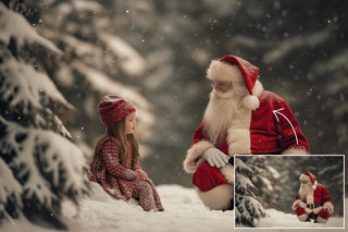 20 Christmas Digital Photography Background Bundle, Santa Backdrop, Kids Photo Prop, Fantasy Forest, Winter Wonderland, Photoshop Template