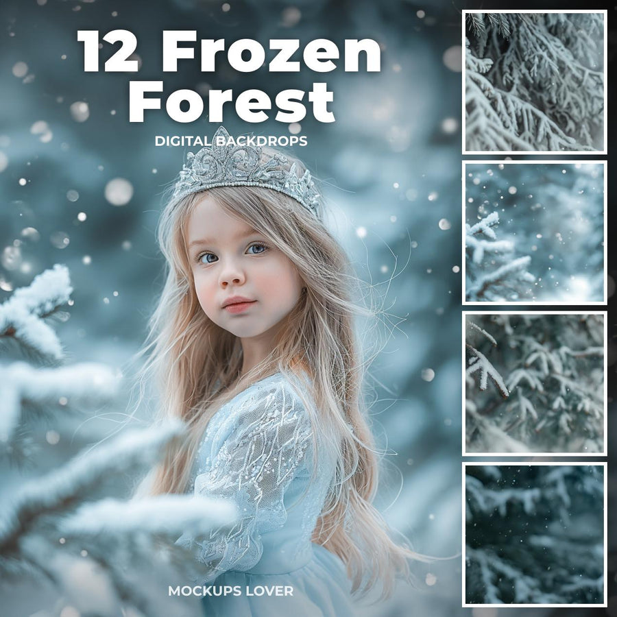 scene of a christmas tree farm with snow, perfect for holiday portraits and festive photo shoots
