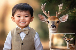 300 Christmas Animals Digital Background Bundle, Winter Creative Composite Backdrop, Woodland Animals, Holiday Kids Prop, Photoshop Action